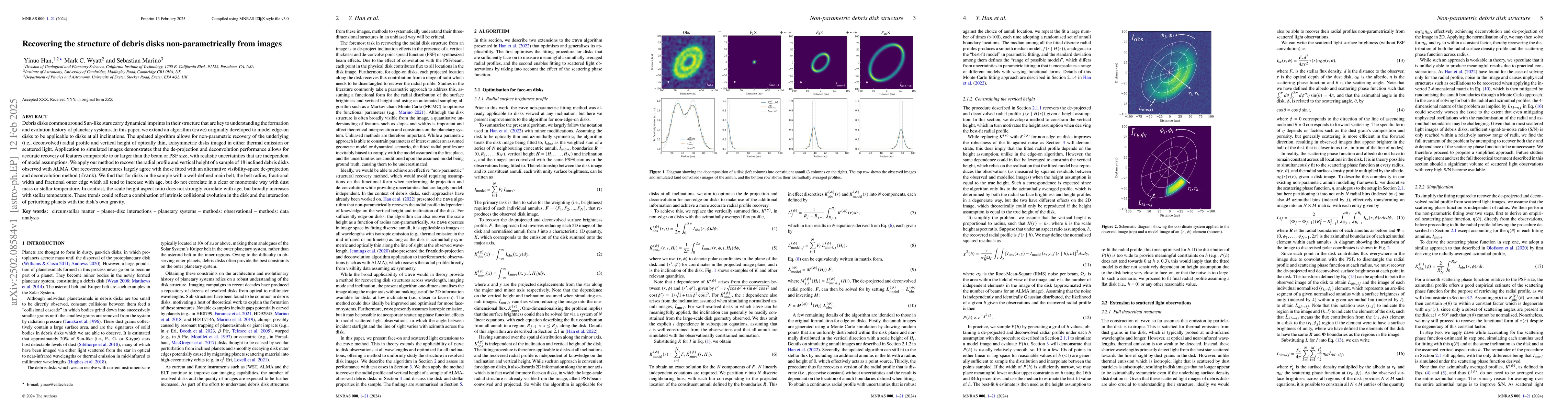 Thumbnail for Recovering the structure of debris disks non-parametrically from images