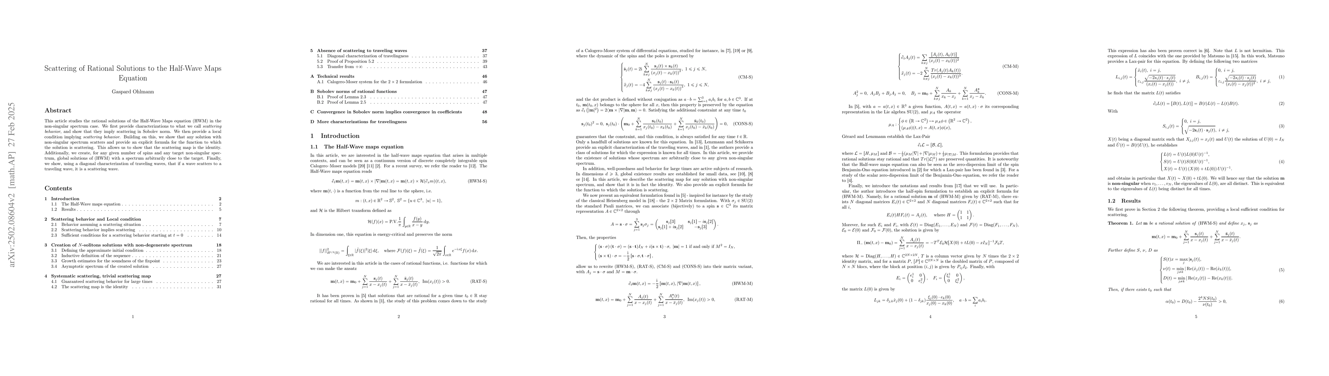 Thumbnail for Scattering of Rational Solutions to the Half-Wave Maps Equation