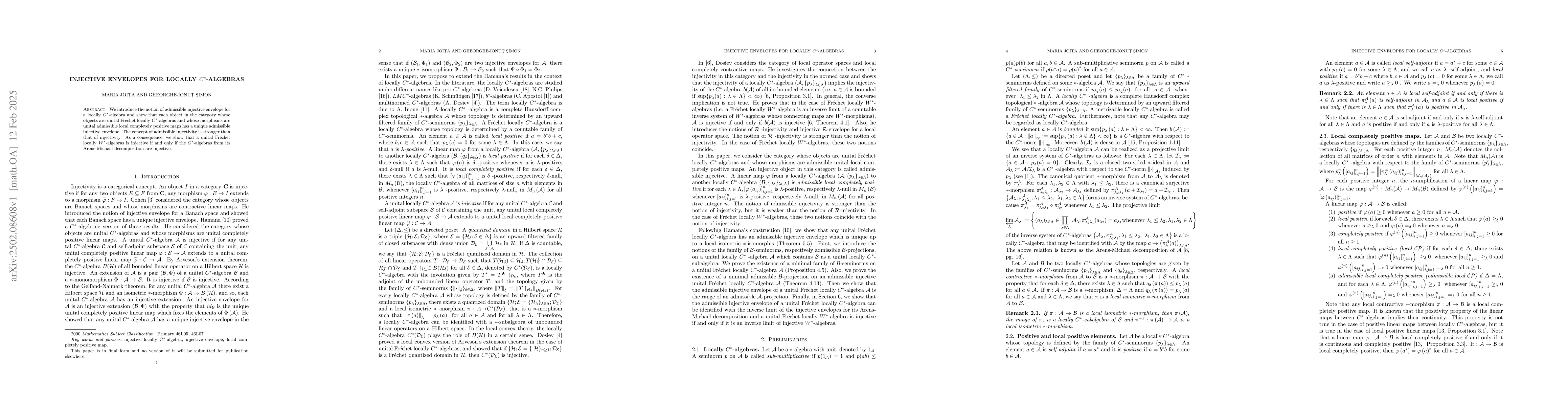 Thumbnail for Injective envelopes for locally C*-algebras