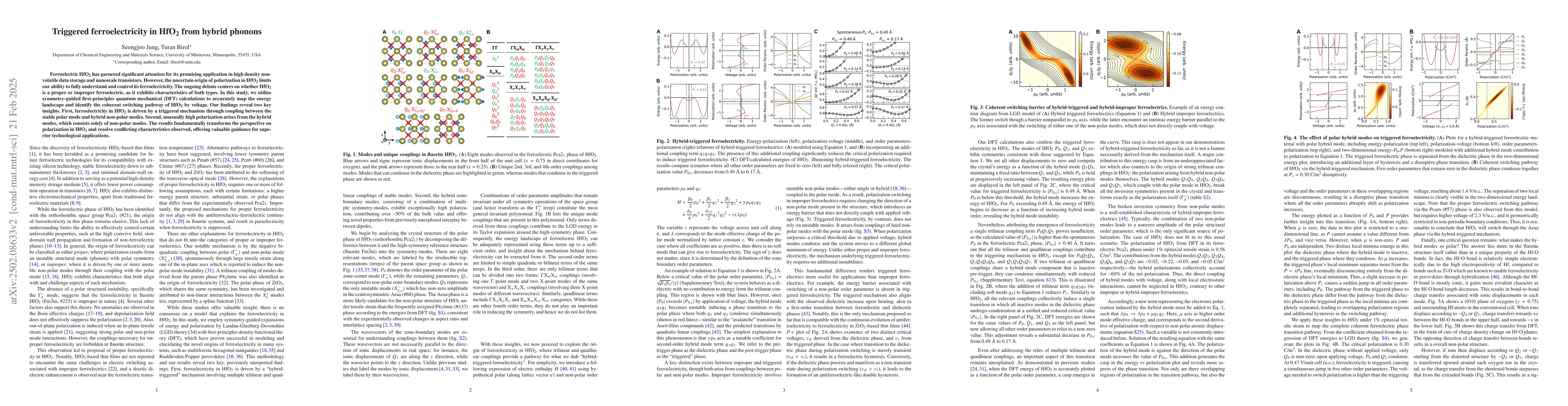Thumbnail for Triggered ferroelectricity in HfO$_2$ from hybrid phonons