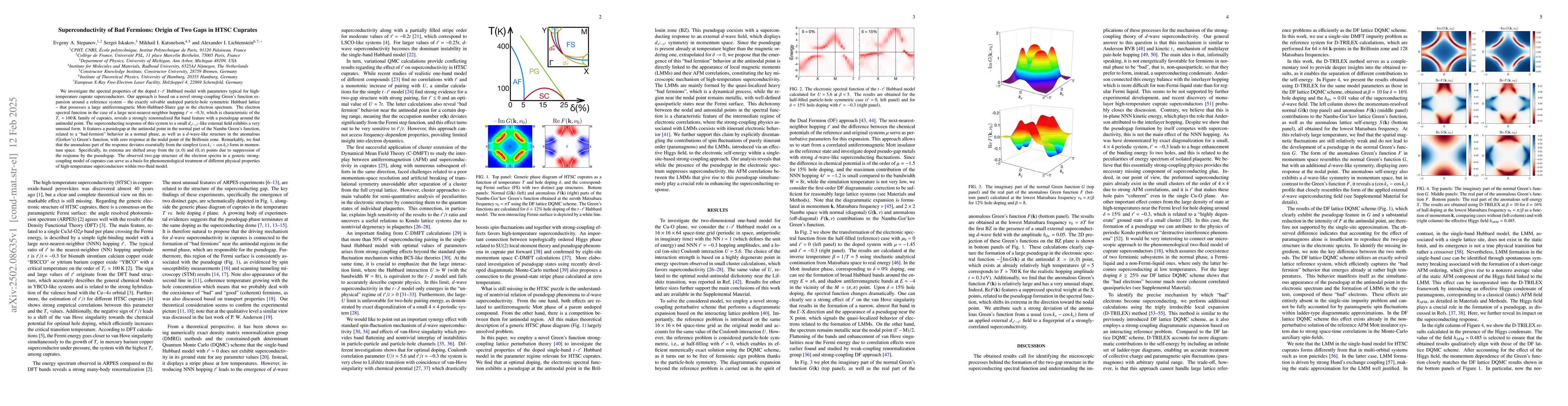 Thumbnail for Superconductivity of Bad Fermions: Origin of Two Gaps in HTSC Cuprates
