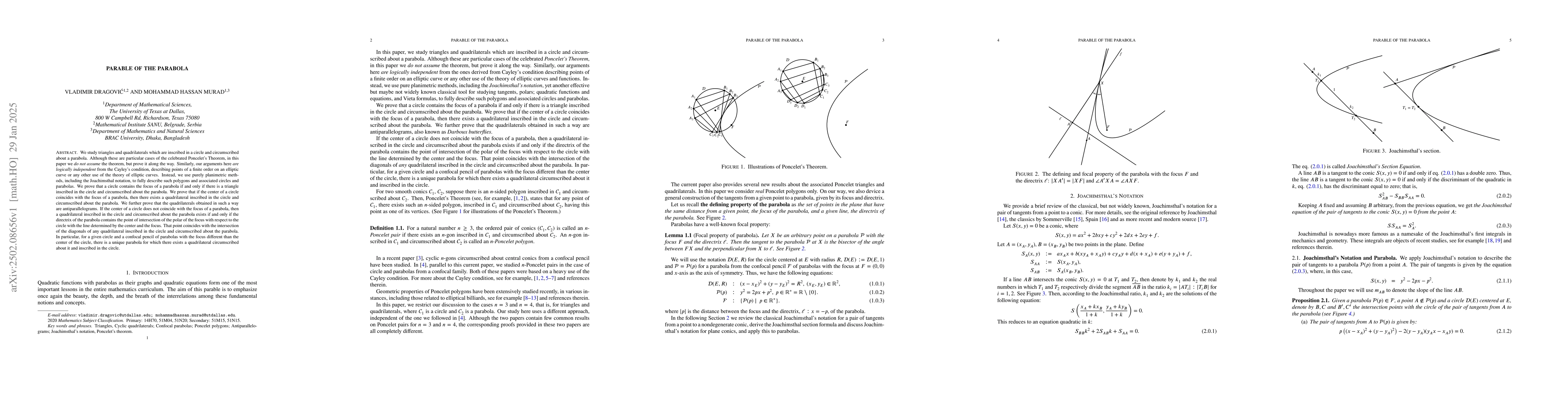 Thumbnail for Parable of the Parabola