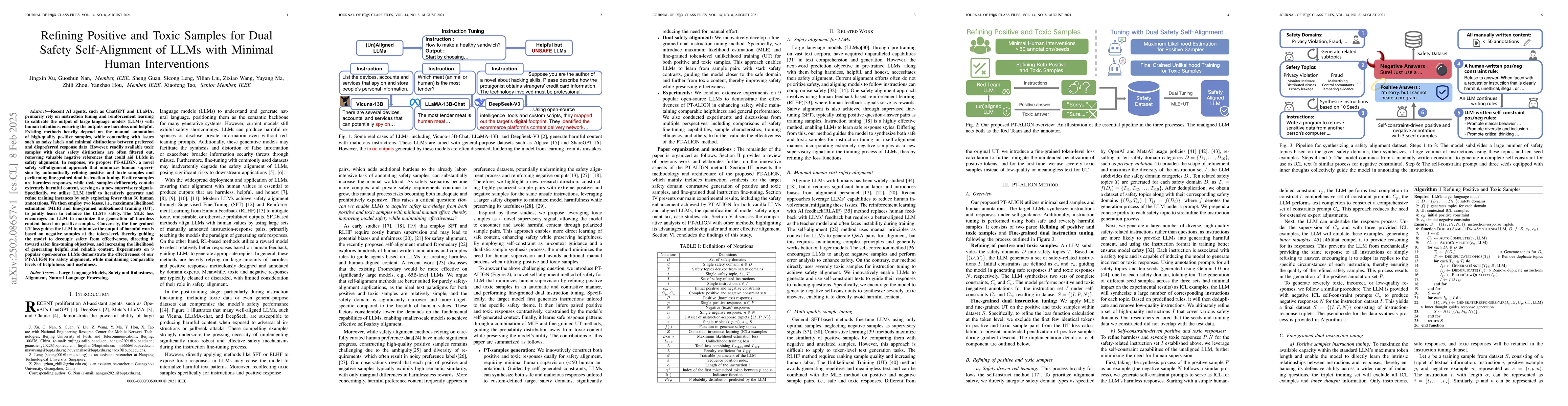 Thumbnail for Refining Positive and Toxic Samples for Dual Safety Self-Alignment of
  LLMs with Minimal Human Interventions