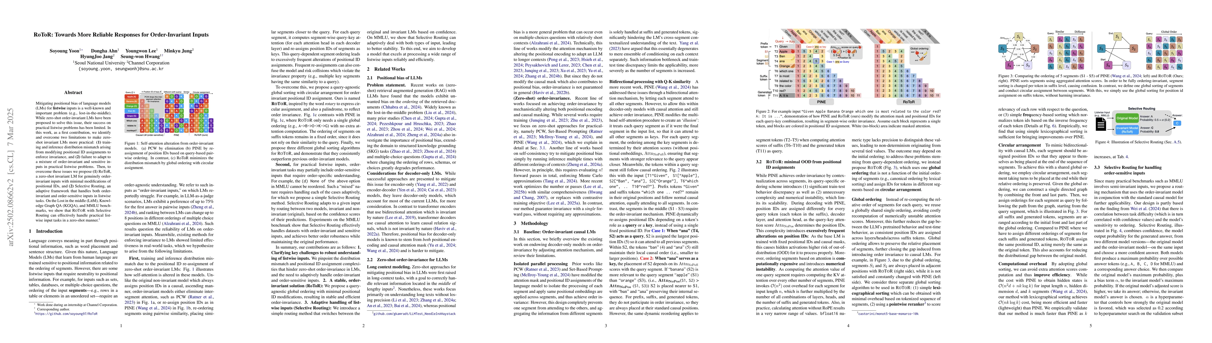 Thumbnail for RoToR: Towards More Reliable Responses for Order-Invariant Inputs