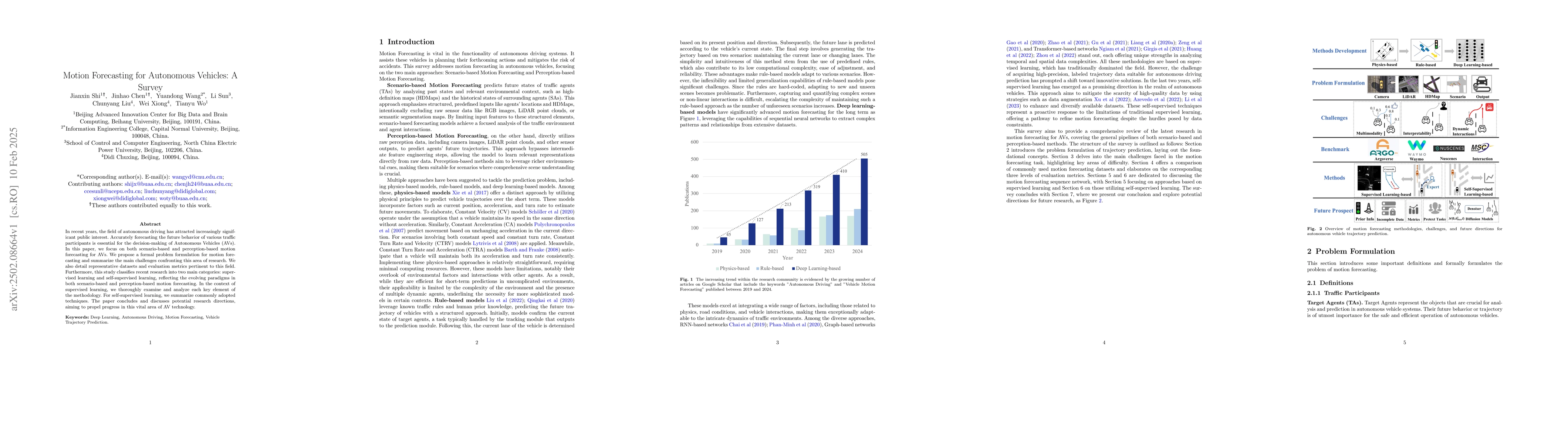 Thumbnail for Motion Forecasting for Autonomous Vehicles: A Survey