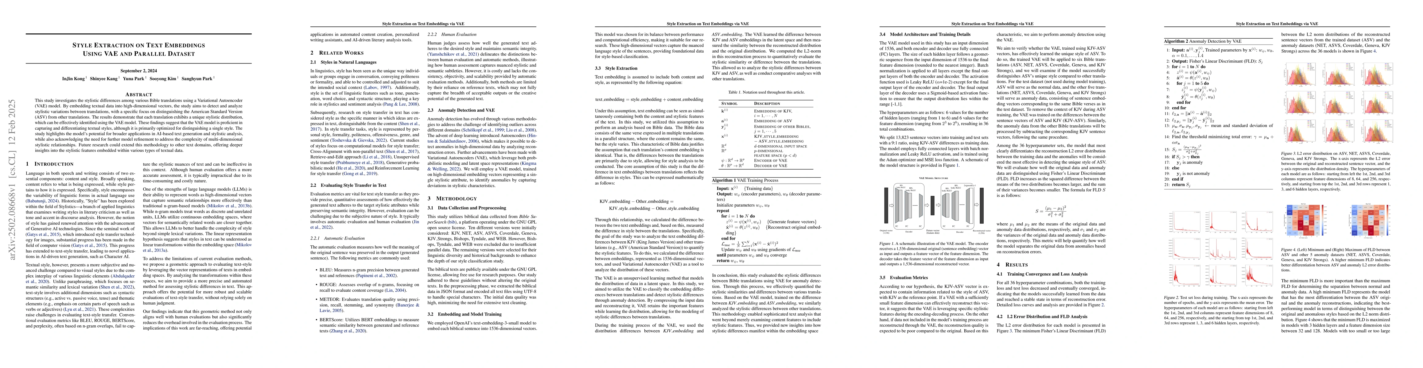 Thumbnail for Style Extraction on Text Embeddings Using VAE and Parallel Dataset