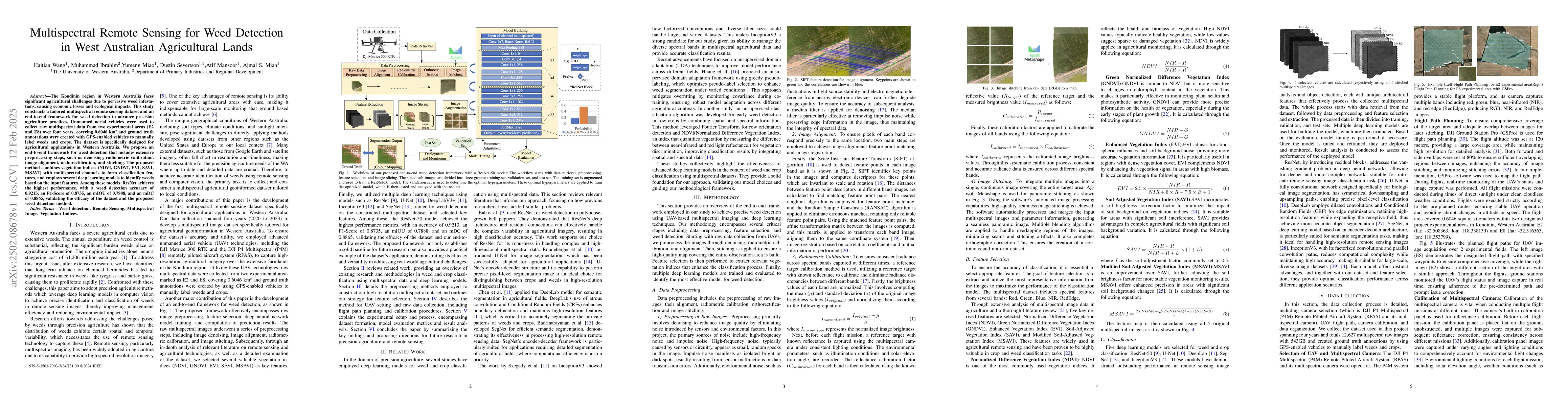 Thumbnail for Multispectral Remote Sensing for Weed Detection in West Australian
  Agricultural Lands