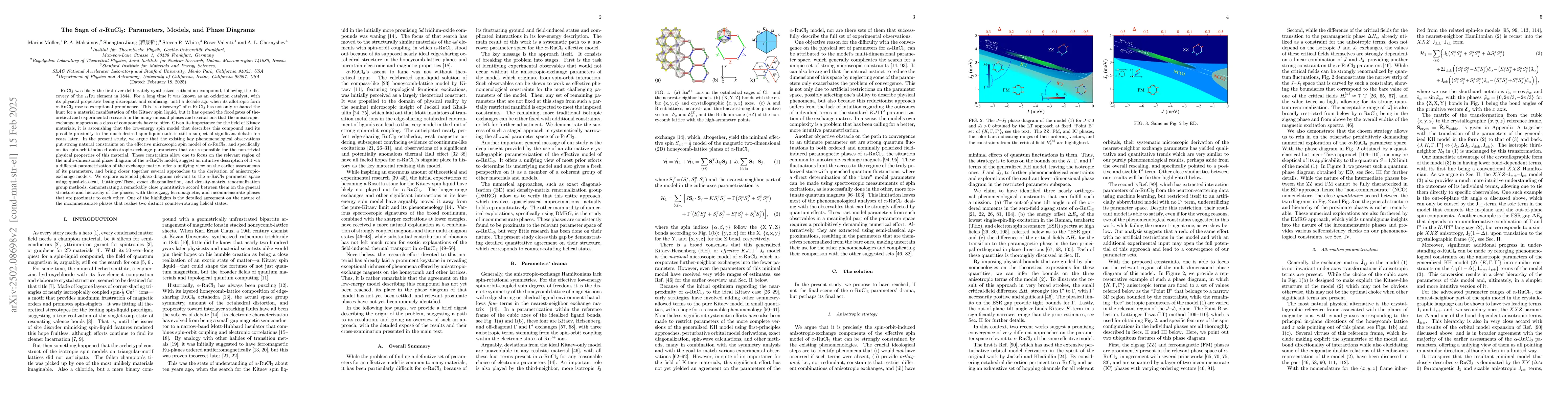 Thumbnail for The Saga of $α$-RuCl$_3$: Parameters, Models, and Phase Diagrams