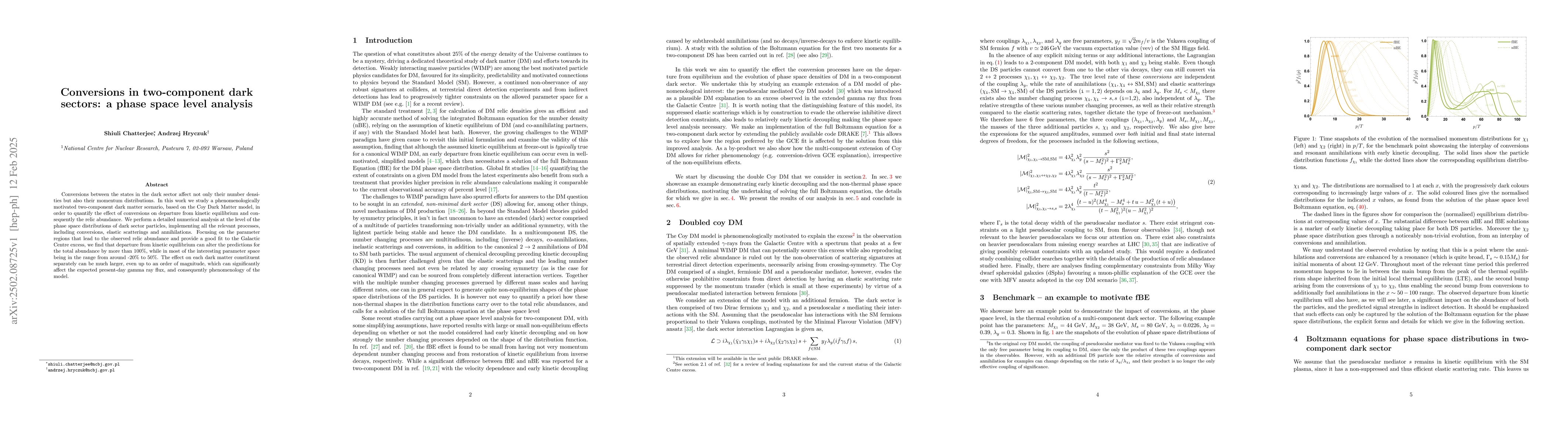 Thumbnail for Conversions in two-component dark sectors: a phase space level analysis