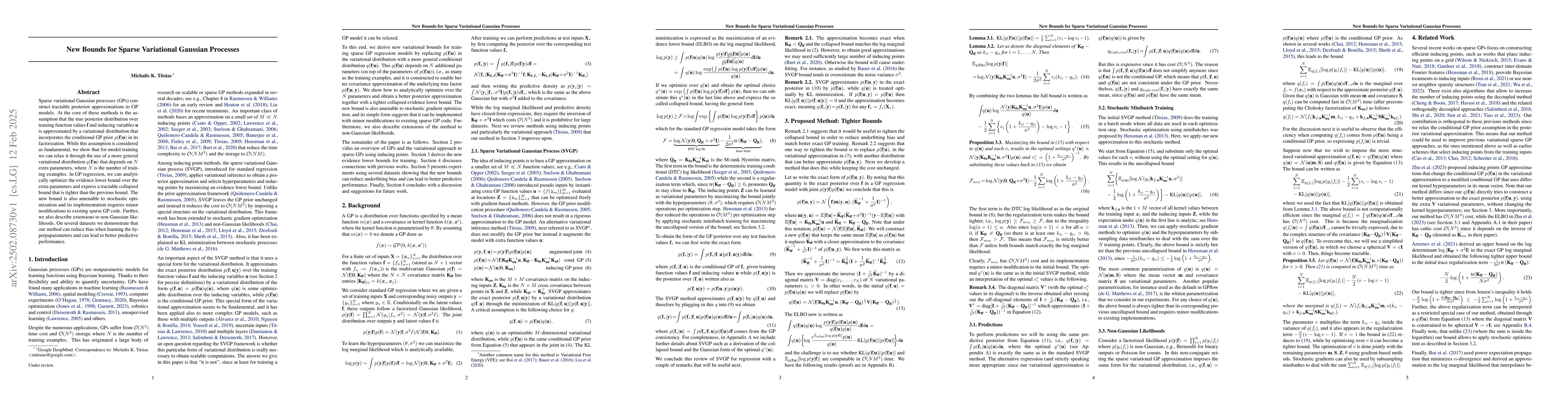 Thumbnail for New Bounds for Sparse Variational Gaussian Processes