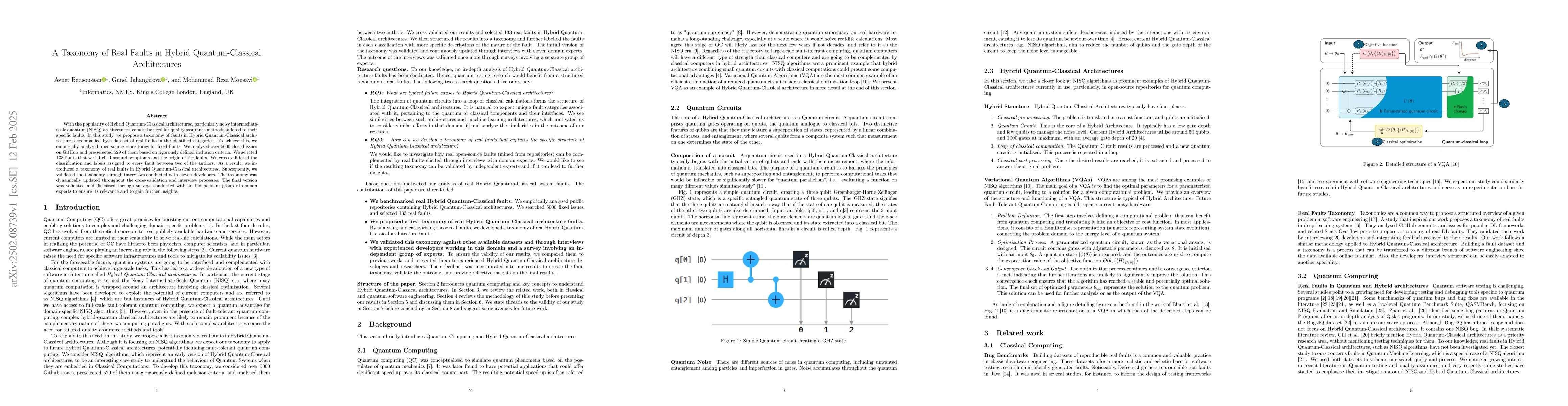 Thumbnail for A Taxonomy of Real Faults in Hybrid Quantum-Classical Architectures