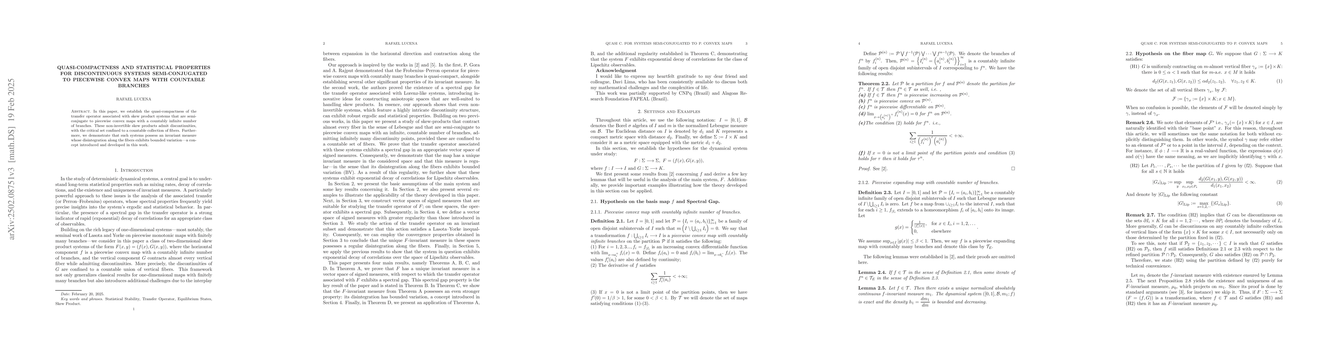 Thumbnail for Quasi-compactness and statistical properties for discontinuous systems
  semi-conjugated to piecewise convex maps with countable branches