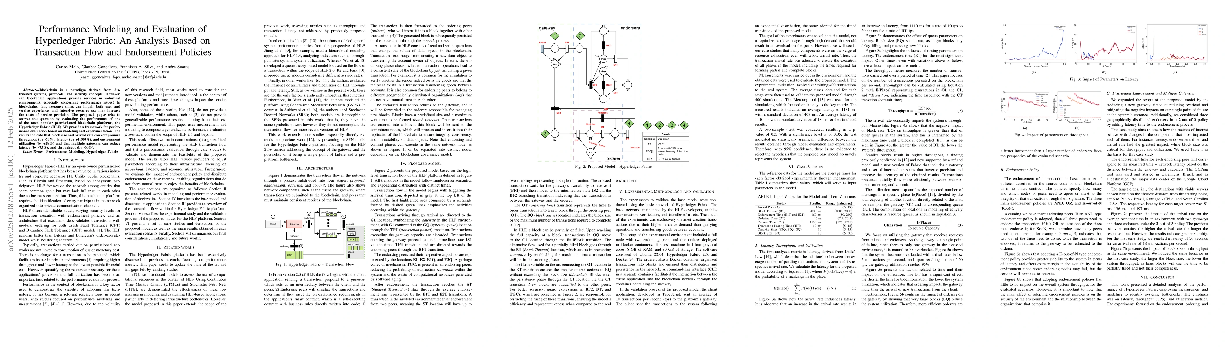 Thumbnail for Performance Modeling and Evaluation of Hyperledger Fabric: An Analysis
  Based on Transaction Flow and Endorsement Policies
