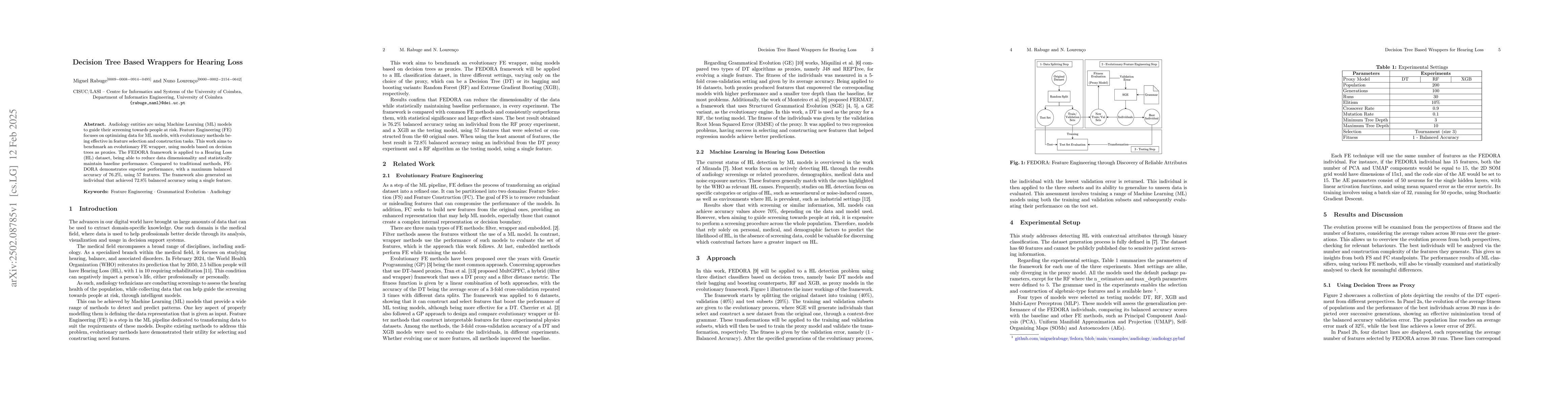 Thumbnail for Decision Tree Based Wrappers for Hearing Loss