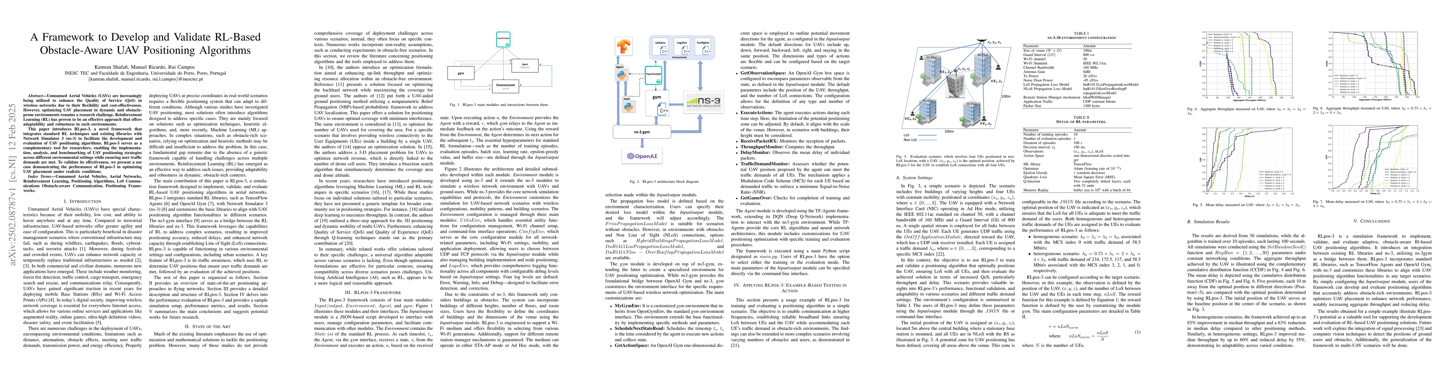 Thumbnail for A Framework to Develop and Validate RL-Based Obstacle-Aware UAV
  Positioning Algorithms