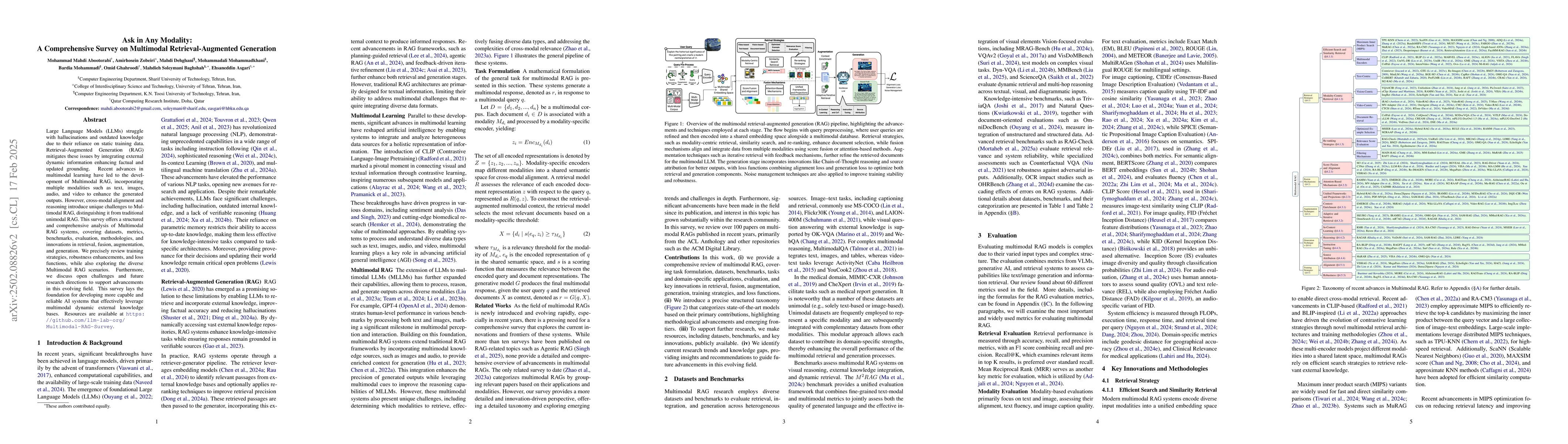 Thumbnail for Ask in Any Modality: A Comprehensive Survey on Multimodal
  Retrieval-Augmented Generation