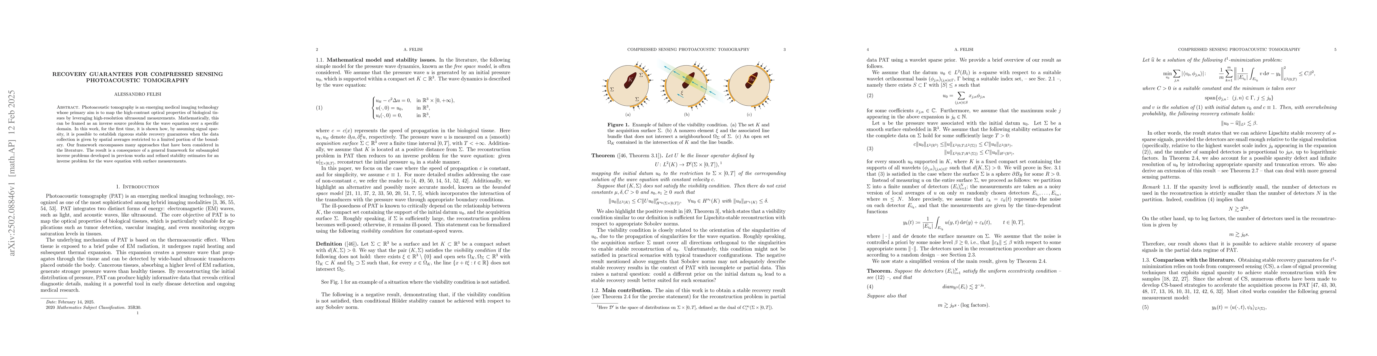 Thumbnail for Recovery guarantees for compressed sensing photoacoustic tomography