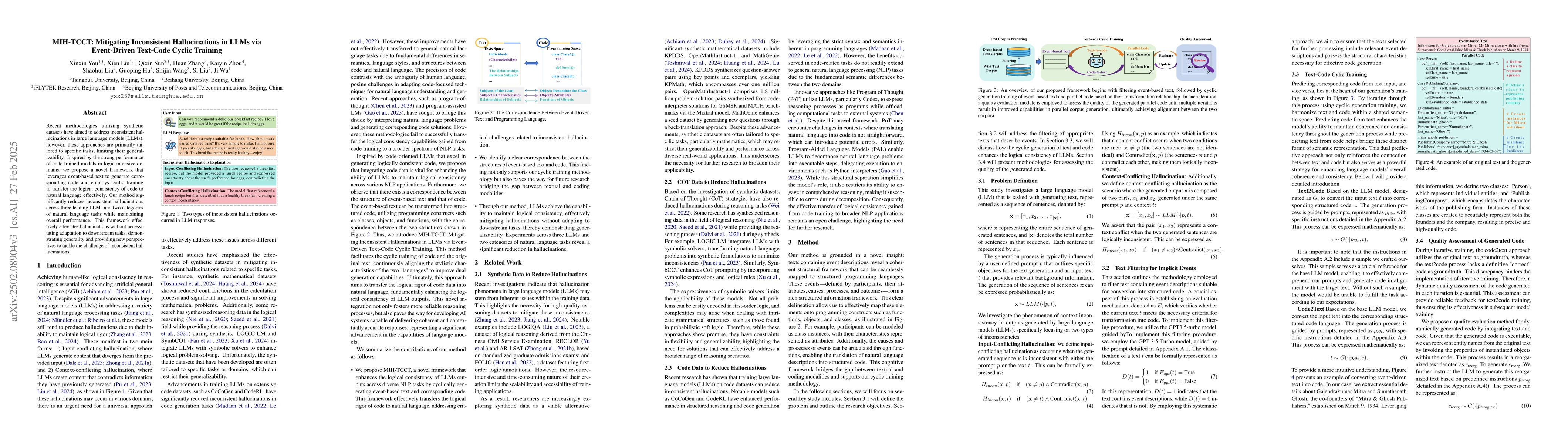 Thumbnail for MIH-TCCT: Mitigating Inconsistent Hallucinations in LLMs via
  Event-Driven Text-Code Cyclic Training