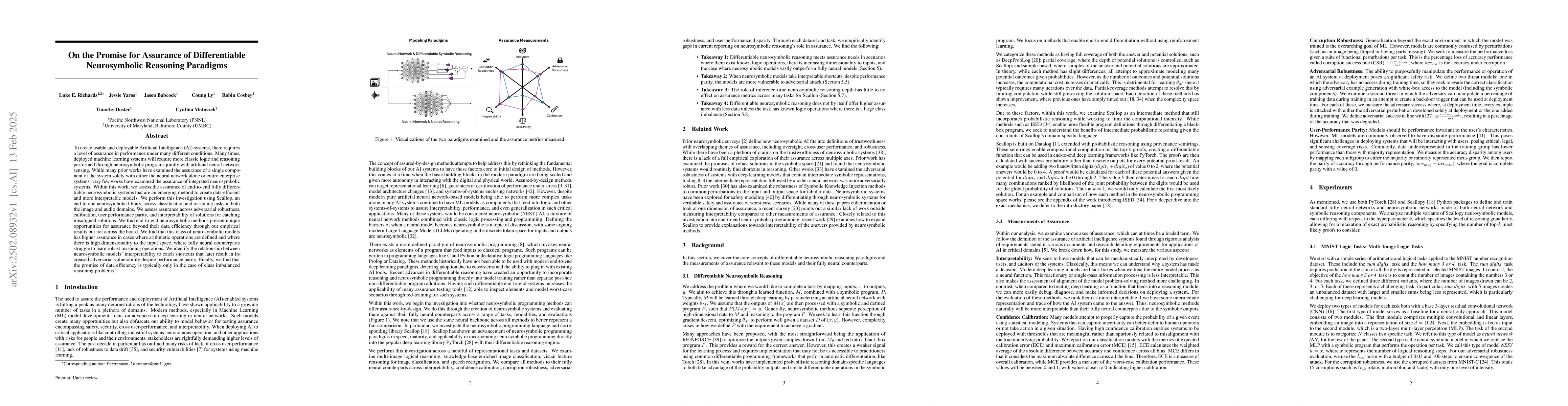 Thumbnail for On the Promise for Assurance of Differentiable Neurosymbolic Reasoning
  Paradigms