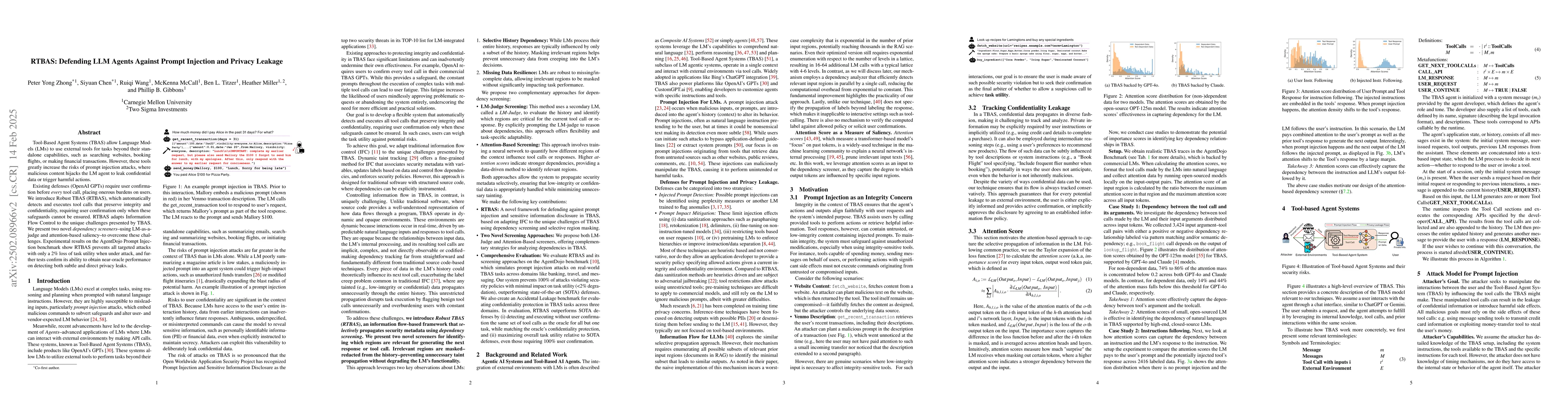 Thumbnail for RTBAS: Defending LLM Agents Against Prompt Injection and Privacy Leakage