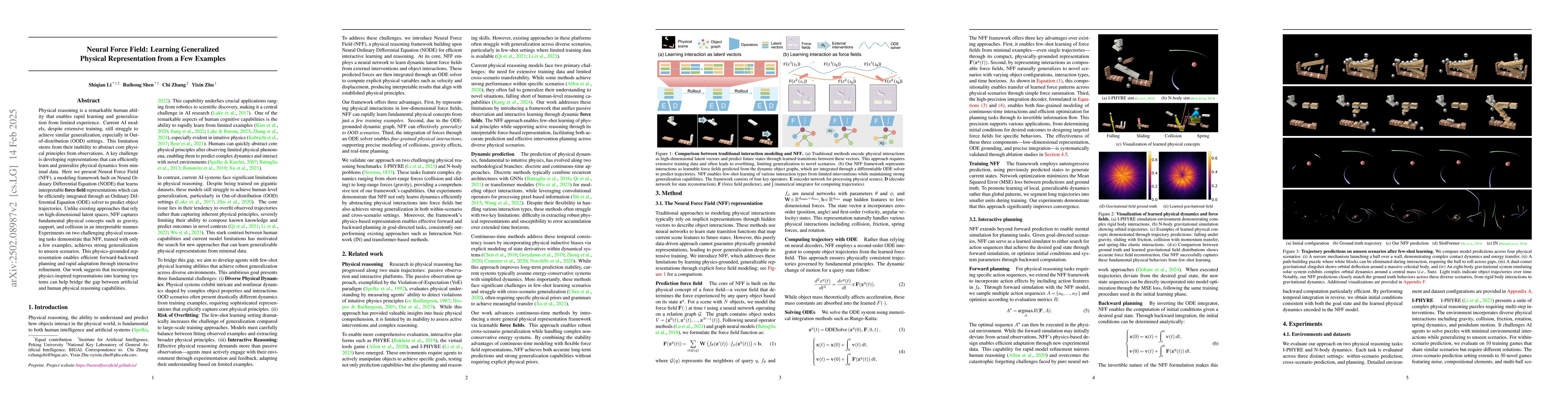 Thumbnail for Neural Force Field: Learning Generalized Physical Representation from a
  Few Examples