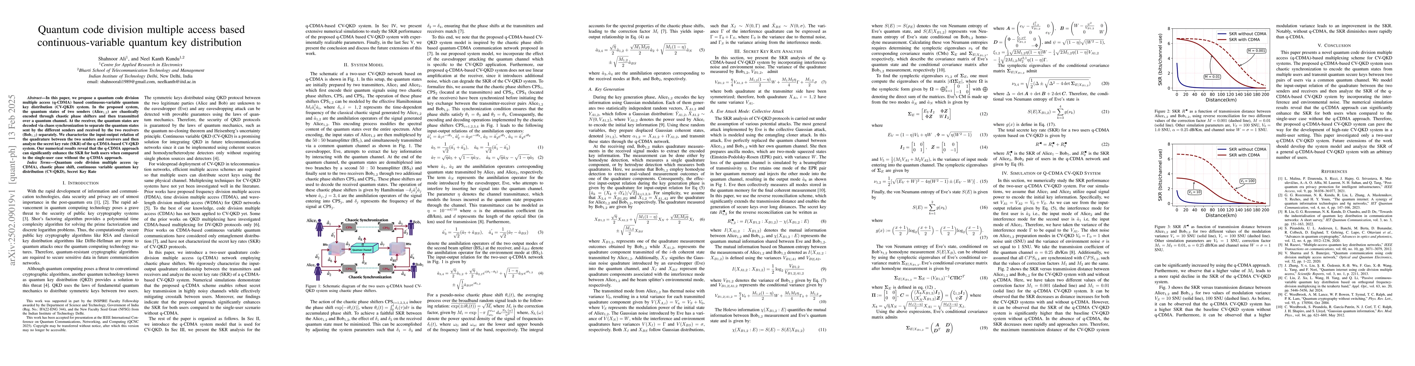 Thumbnail for Quantum code division multiple access based continuous-variable quantum
  key distribution