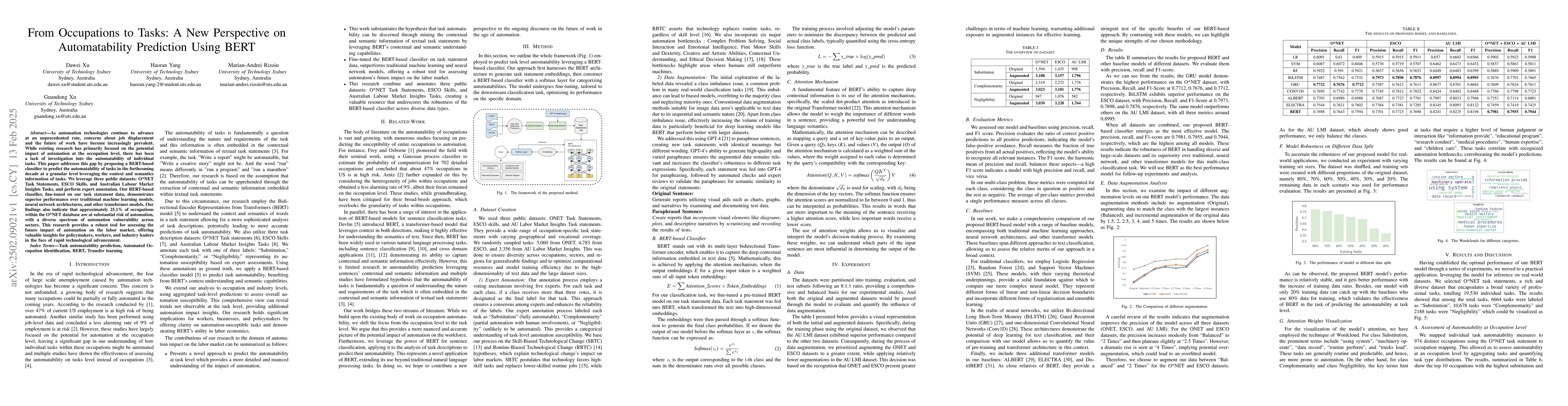 Thumbnail for From Occupations to Tasks: A New Perspective on Automatability
  Prediction Using BERT