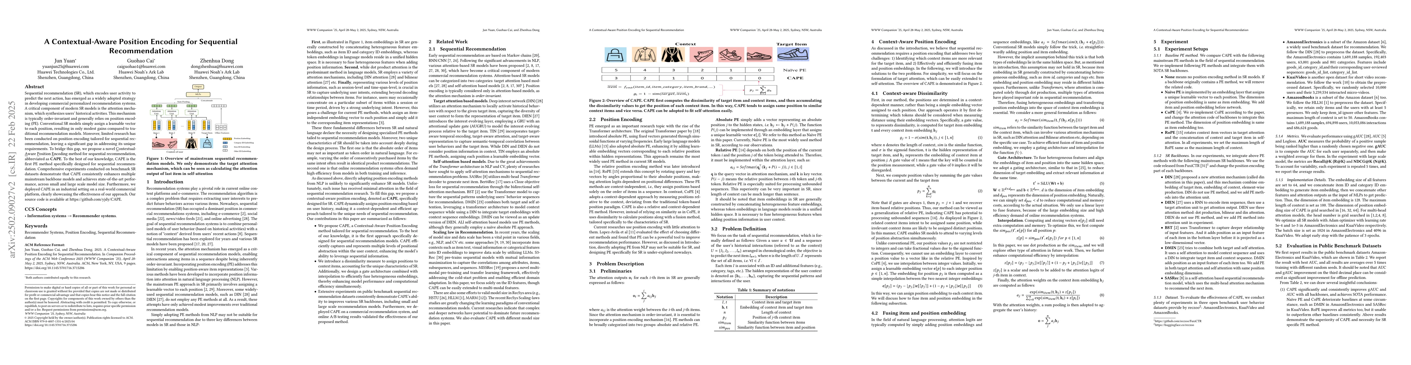 Thumbnail for A Contextual-Aware Position Encoding for Sequential Recommendation
