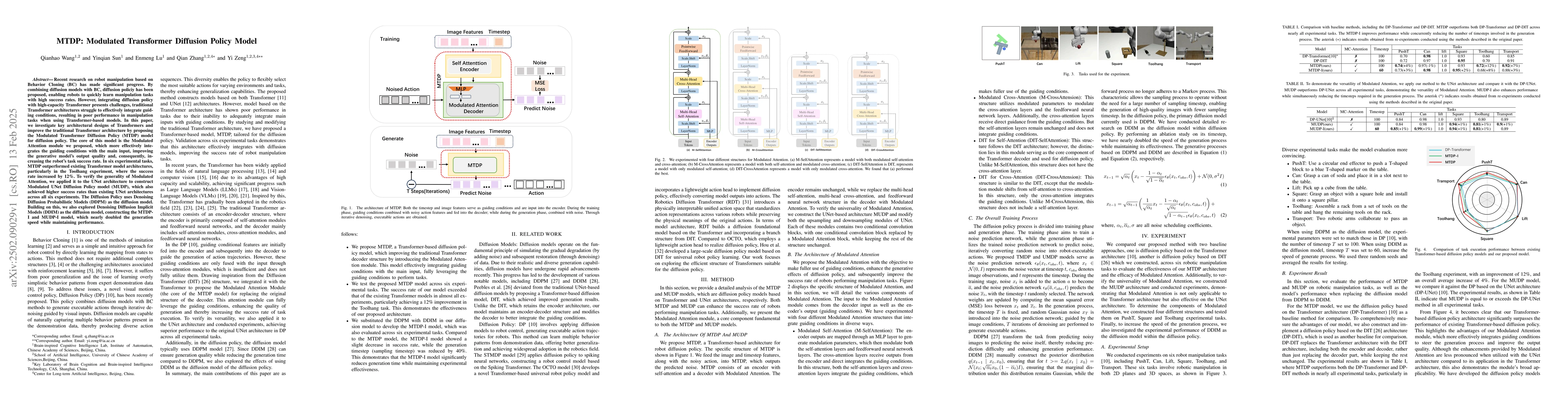 Thumbnail for MTDP: Modulated Transformer Diffusion Policy Model