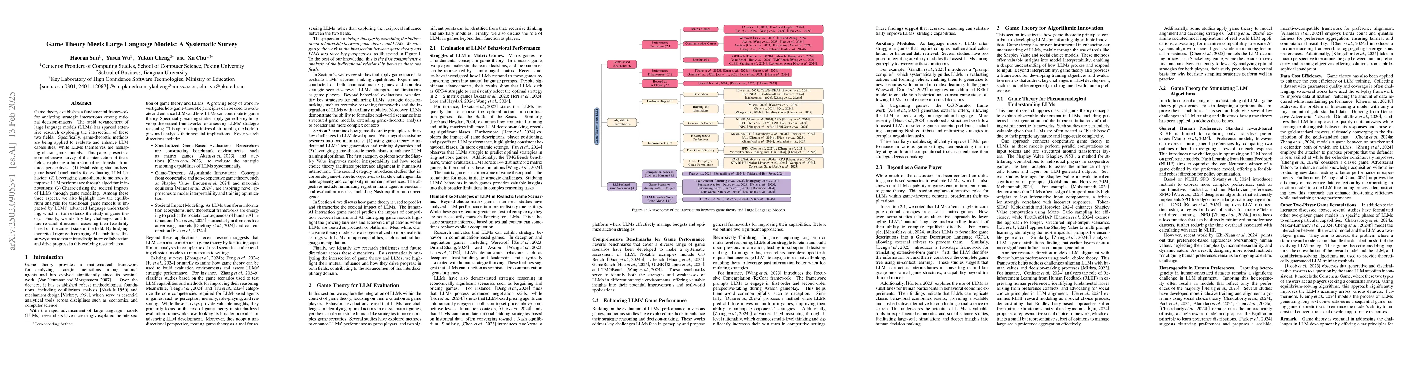 Thumbnail for Game Theory Meets Large Language Models: A Systematic Survey