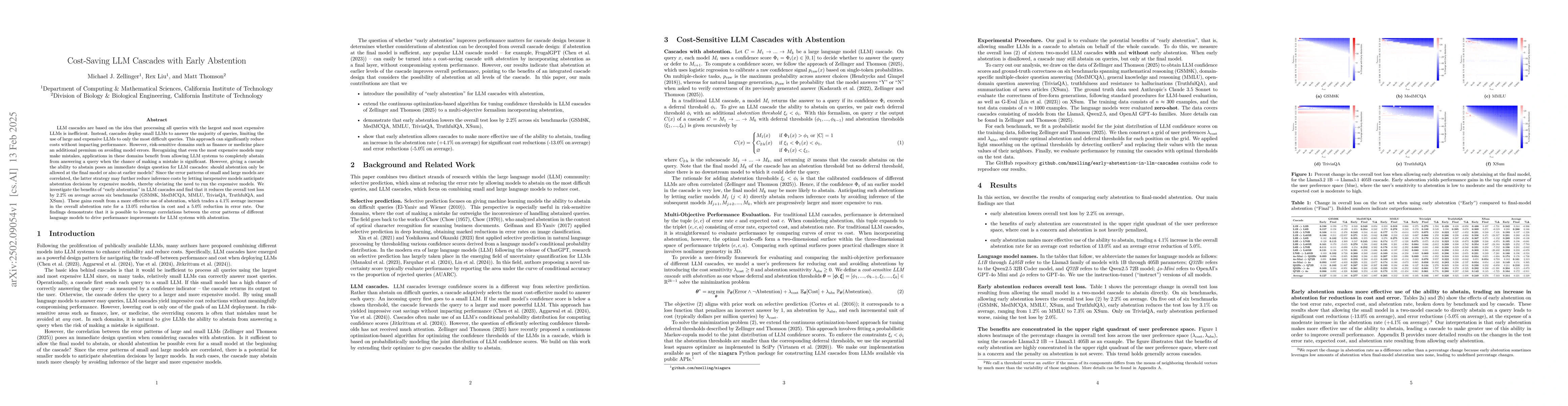 Thumbnail for Cost-Saving LLM Cascades with Early Abstention