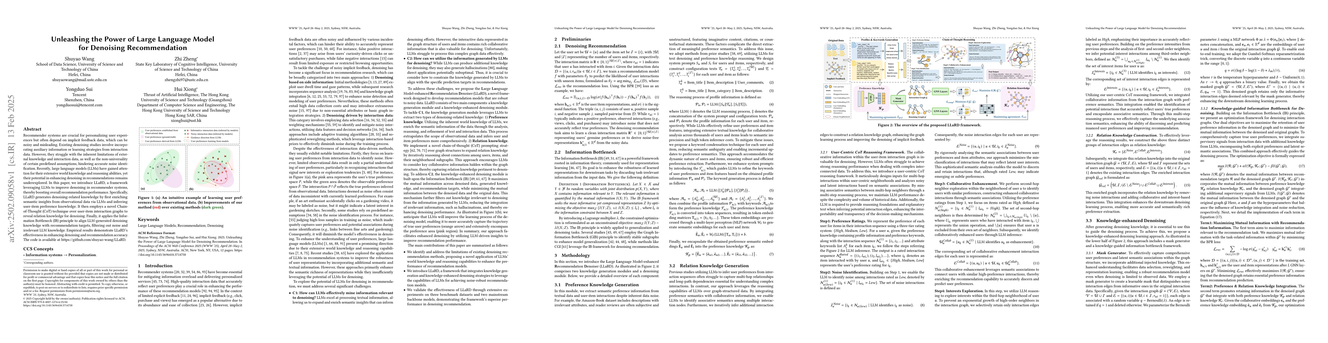 Thumbnail for Unleashing the Power of Large Language Model for Denoising
  Recommendation