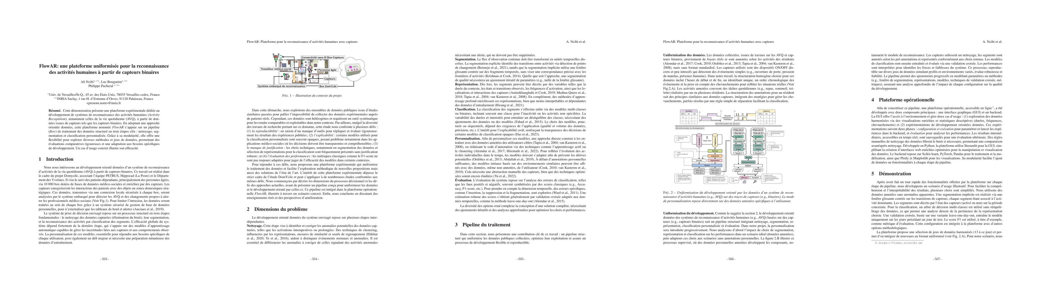 Thumbnail for FlowAR: une plateforme uniformisée pour la reconnaissance des
  activités humaines à partir de capteurs binaires
