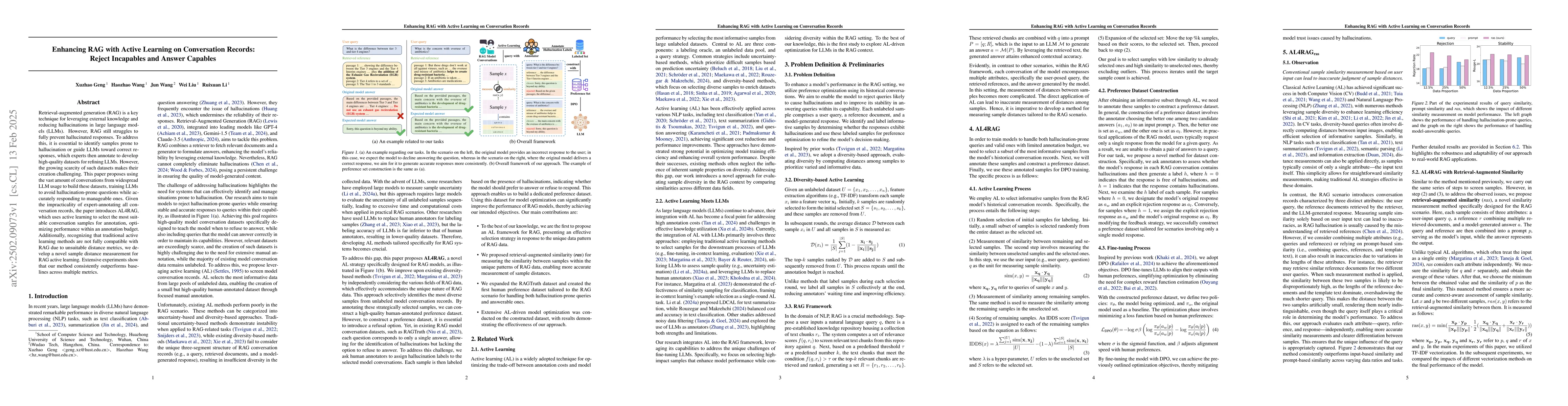 Thumbnail for Enhancing RAG with Active Learning on Conversation Records: Reject
  Incapables and Answer Capables