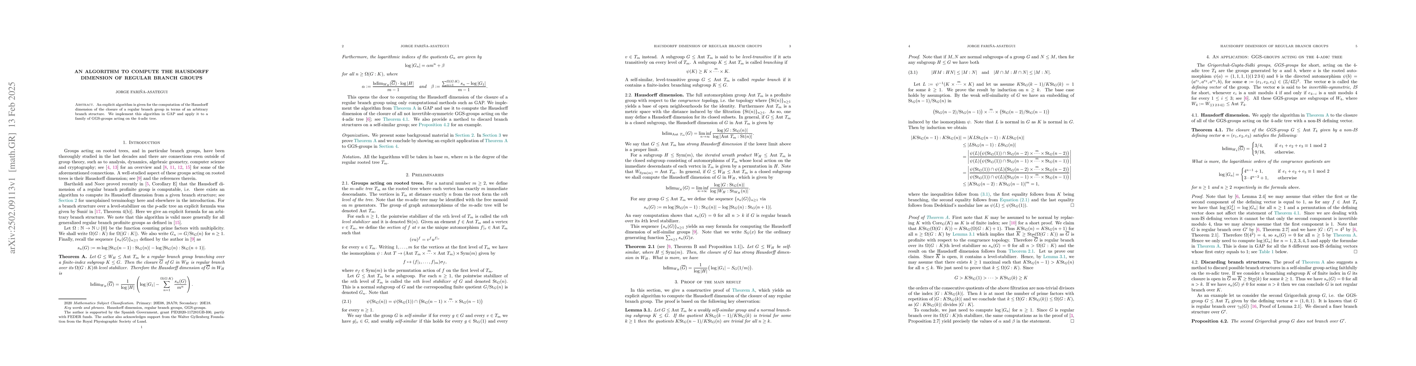 Thumbnail for An algorithm to compute the Hausdorff dimension of regular branch groups