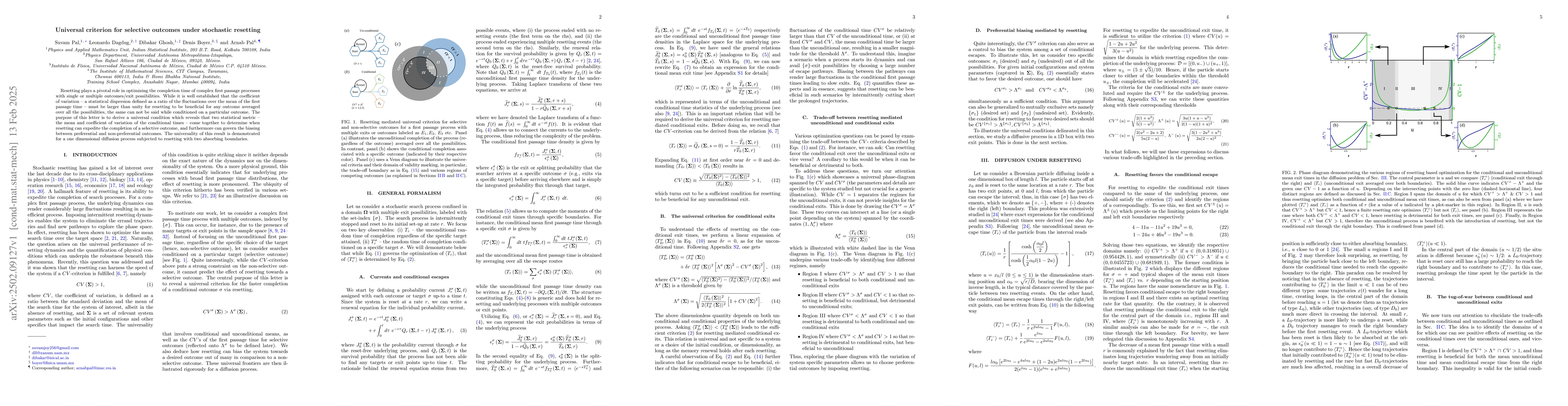 Thumbnail for Universal criterion for selective outcomes under stochastic resetting