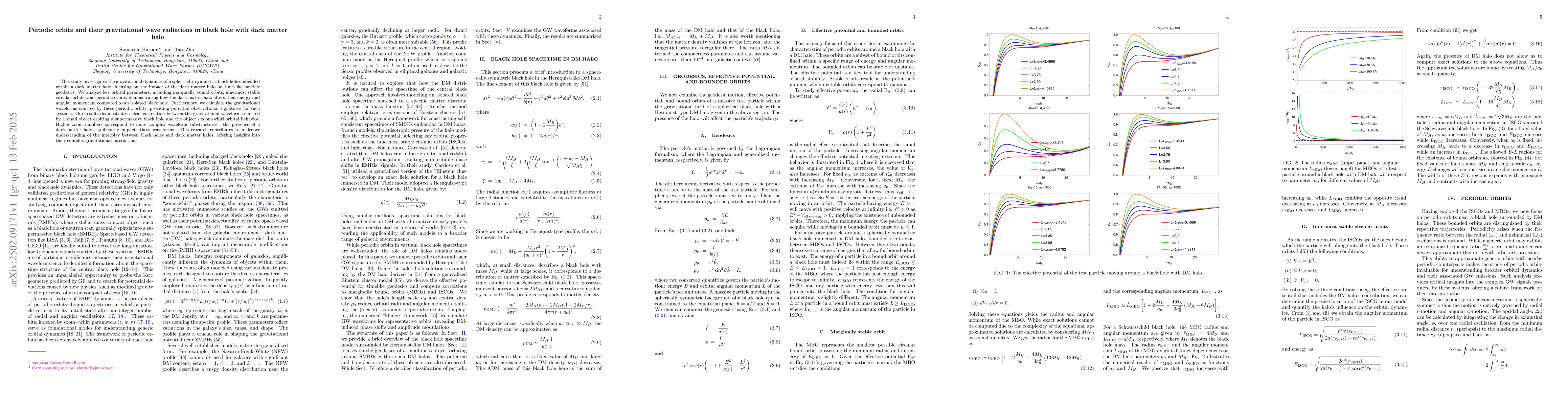 Thumbnail for Periodic orbits and their gravitational wave radiations in black hole
  with dark matter halo