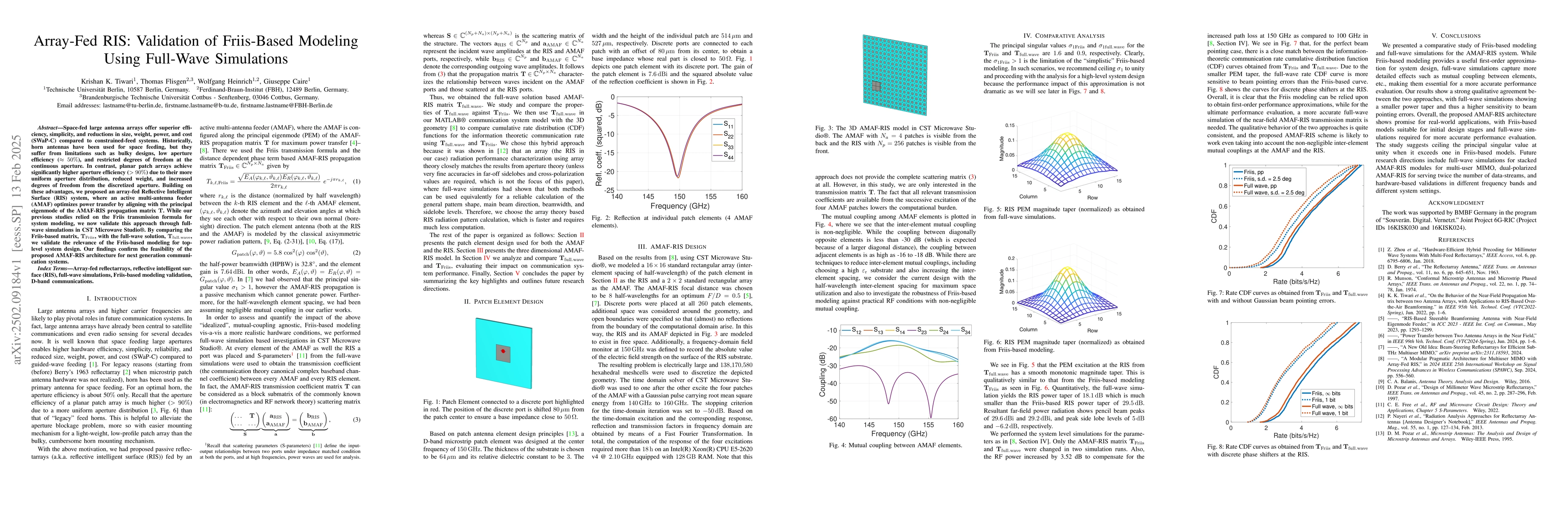 Thumbnail for Array-Fed RIS: Validation of Friis-Based Modeling Using Full-Wave
  Simulations