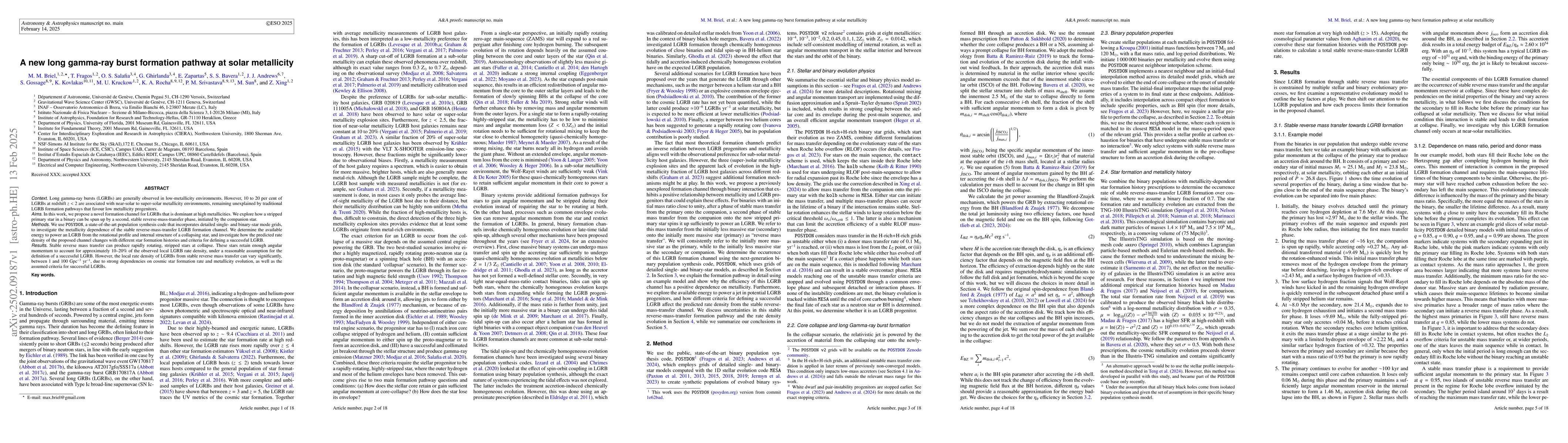 Thumbnail for A new long gamma-ray burst formation pathway at solar metallicity