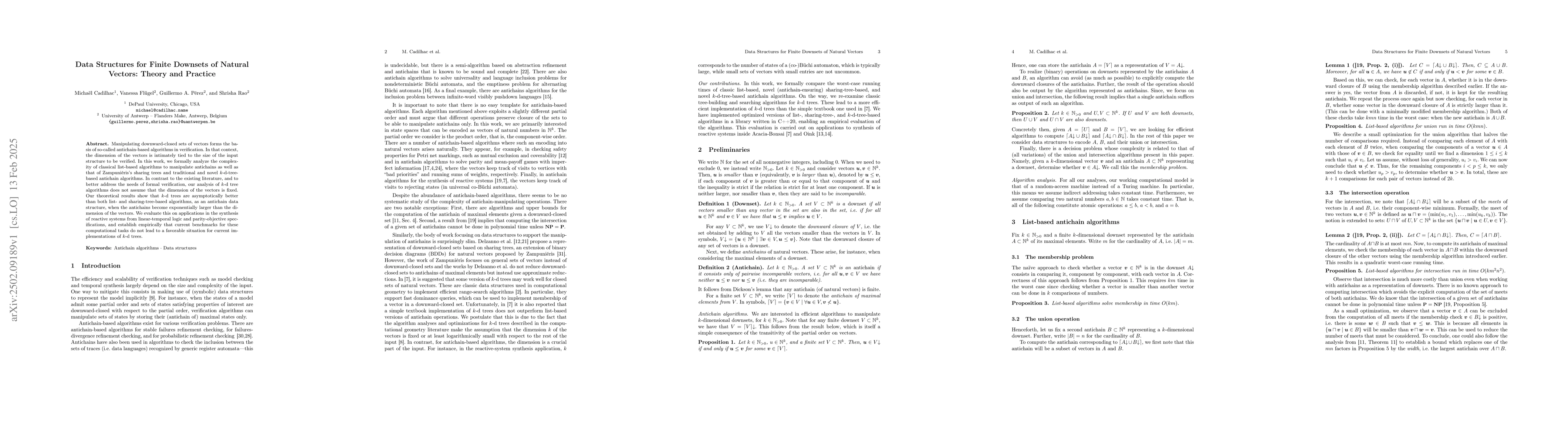 Thumbnail for Data Structures for Finite Downsets of Natural Vectors: Theory and
  Practice