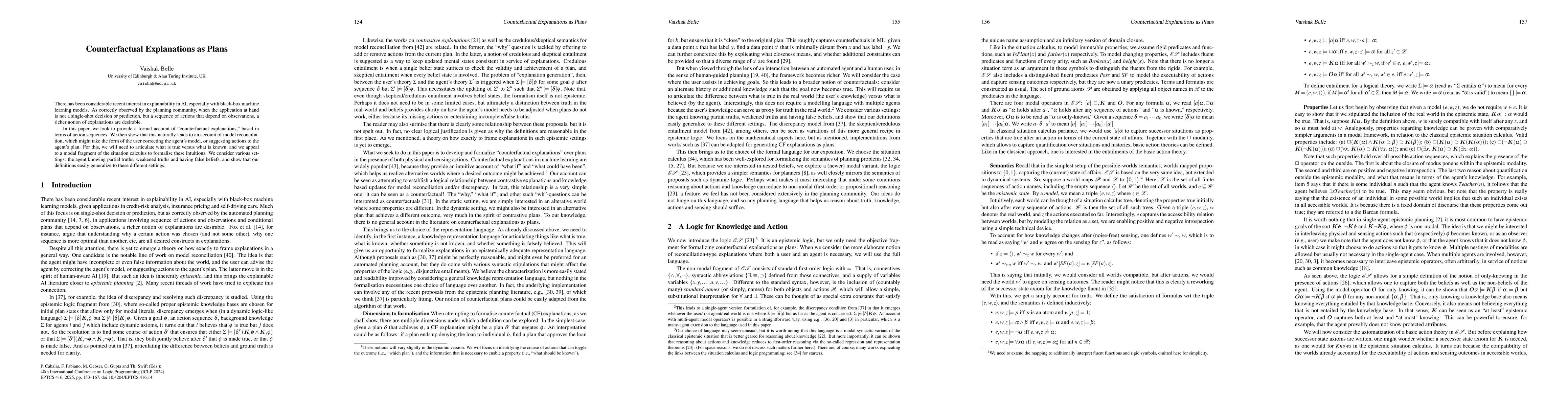 Thumbnail for Counterfactual Explanations as Plans