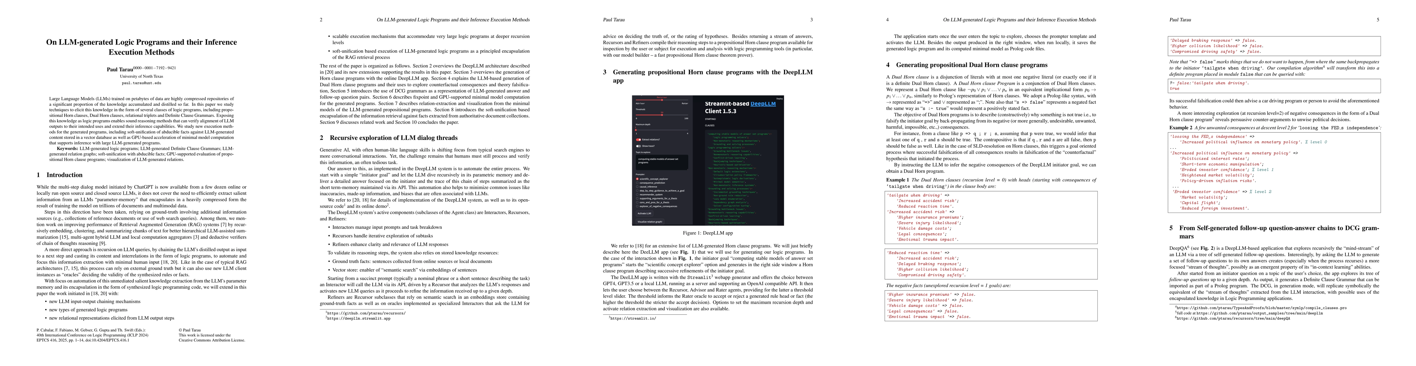 Thumbnail for On LLM-generated Logic Programs and their Inference Execution Methods
