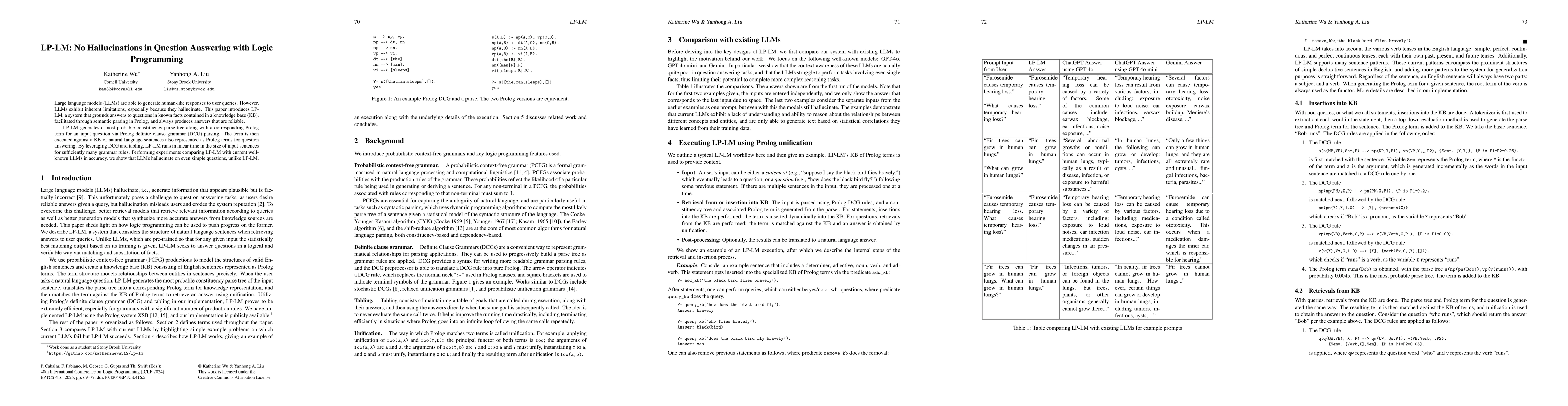 Thumbnail for LP-LM: No Hallucinations in Question Answering with Logic Programming