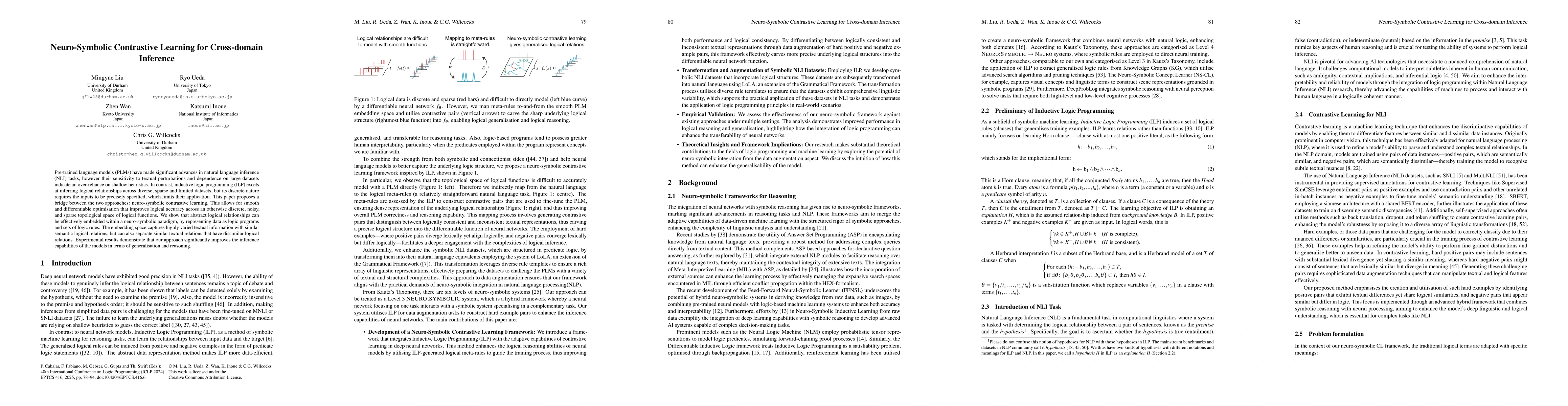 Thumbnail for Neuro-Symbolic Contrastive Learning for Cross-domain Inference