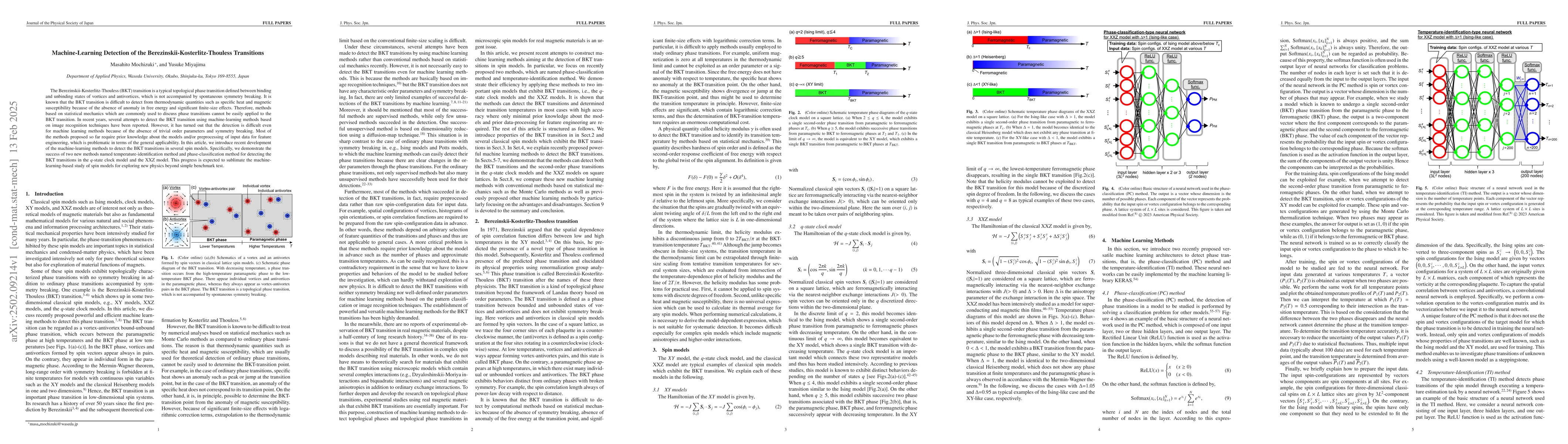 Thumbnail for Machine-Learning Detection of the Berezinskii-Kosterlitz-Thouless
  Transitions