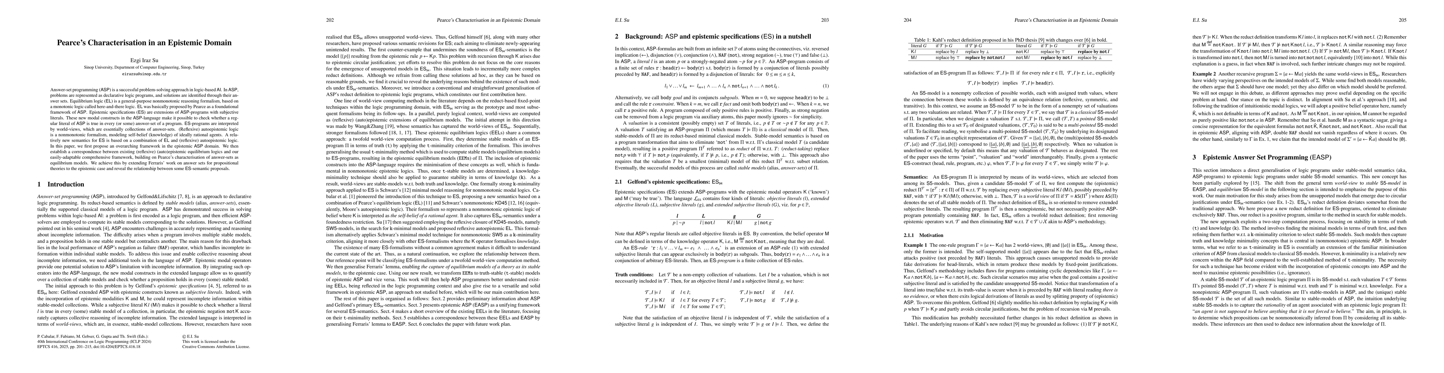 Thumbnail for Pearce's Characterisation in an Epistemic Domain
