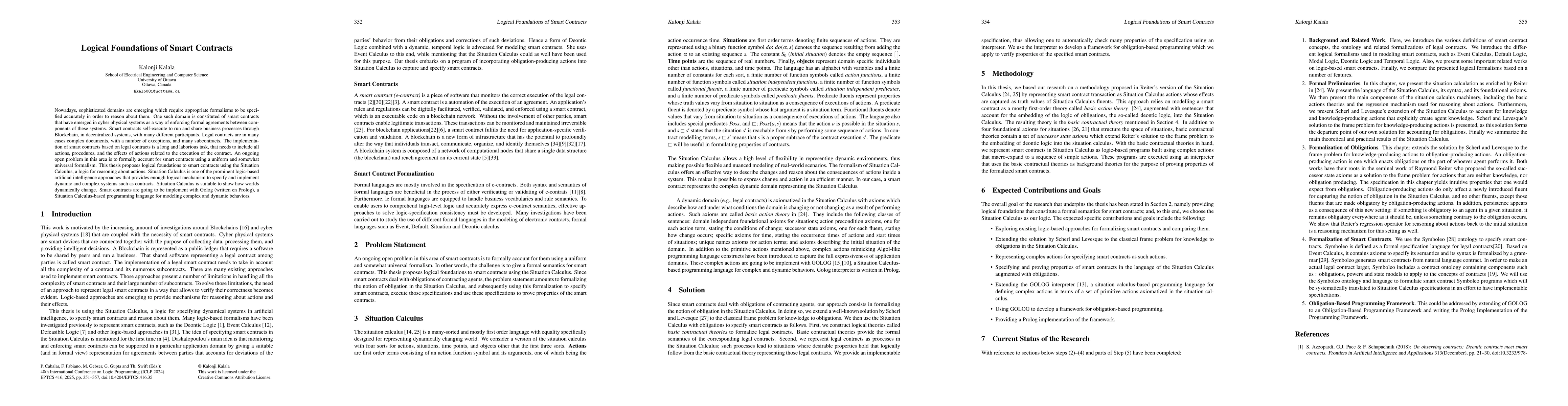 Thumbnail for Logical foundations of Smart Contracts