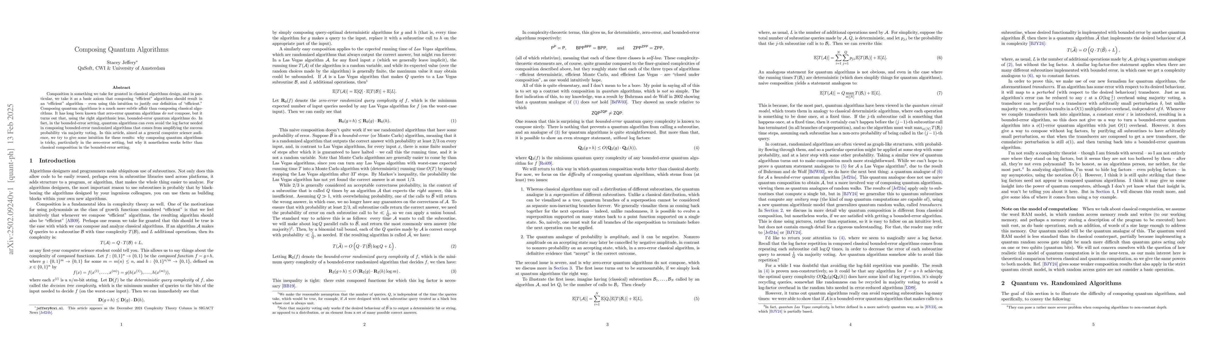 Thumbnail for Composing Quantum Algorithms