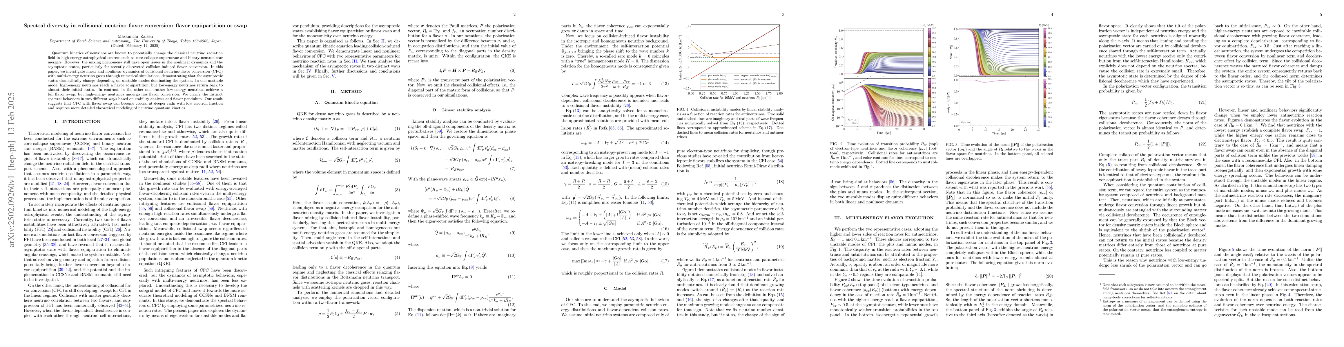 Thumbnail for Spectral diversity in collisional neutrino-flavor conversion: flavor
  equipartition or swap