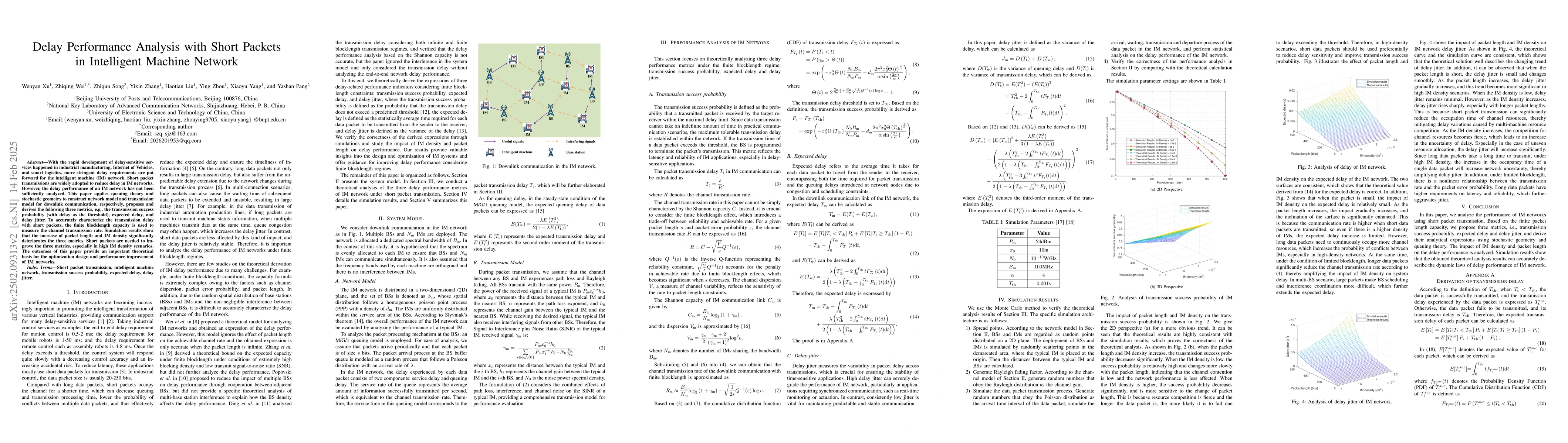 Thumbnail for Delay Performance Analysis with Short Packets in Intelligent Machine
  Network